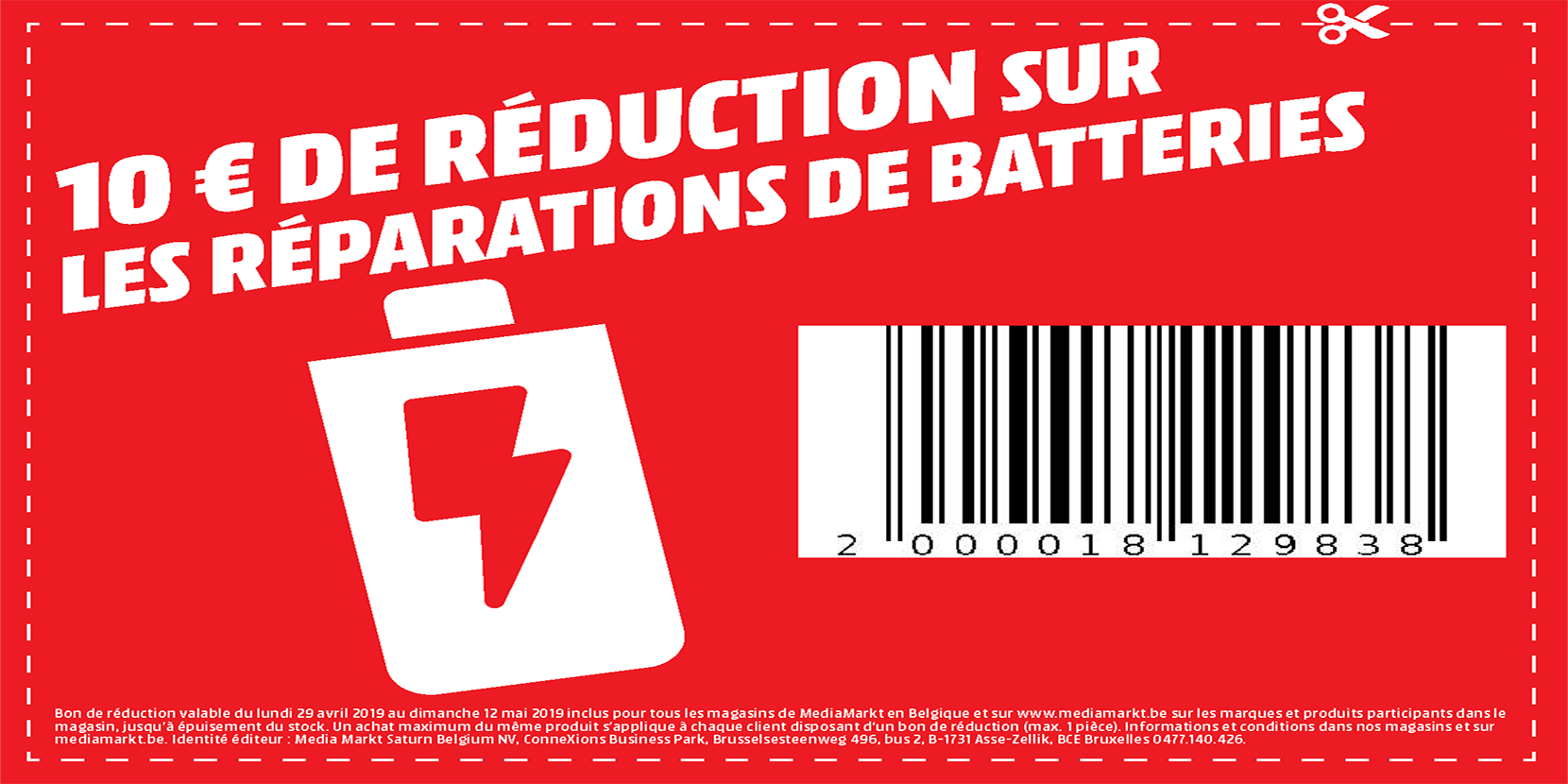 Promotion MediaMarkt : Semaines de l'aBONdance: réparations de batteries