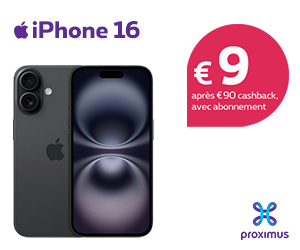 Promotion Proximus : iPhone 16 à partir de 9€