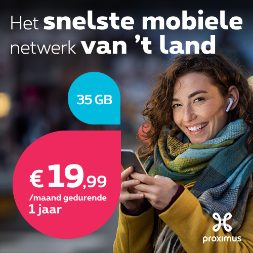 Proximus promotie : 35Gb voor €19,99/maand